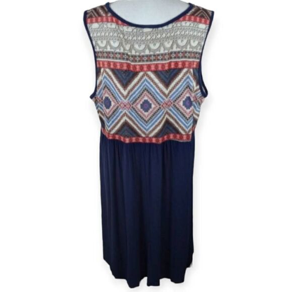 VANILLA BAY RED WHITE & BLUE DRESS SZ.L EUC. - Picture 5 of 6